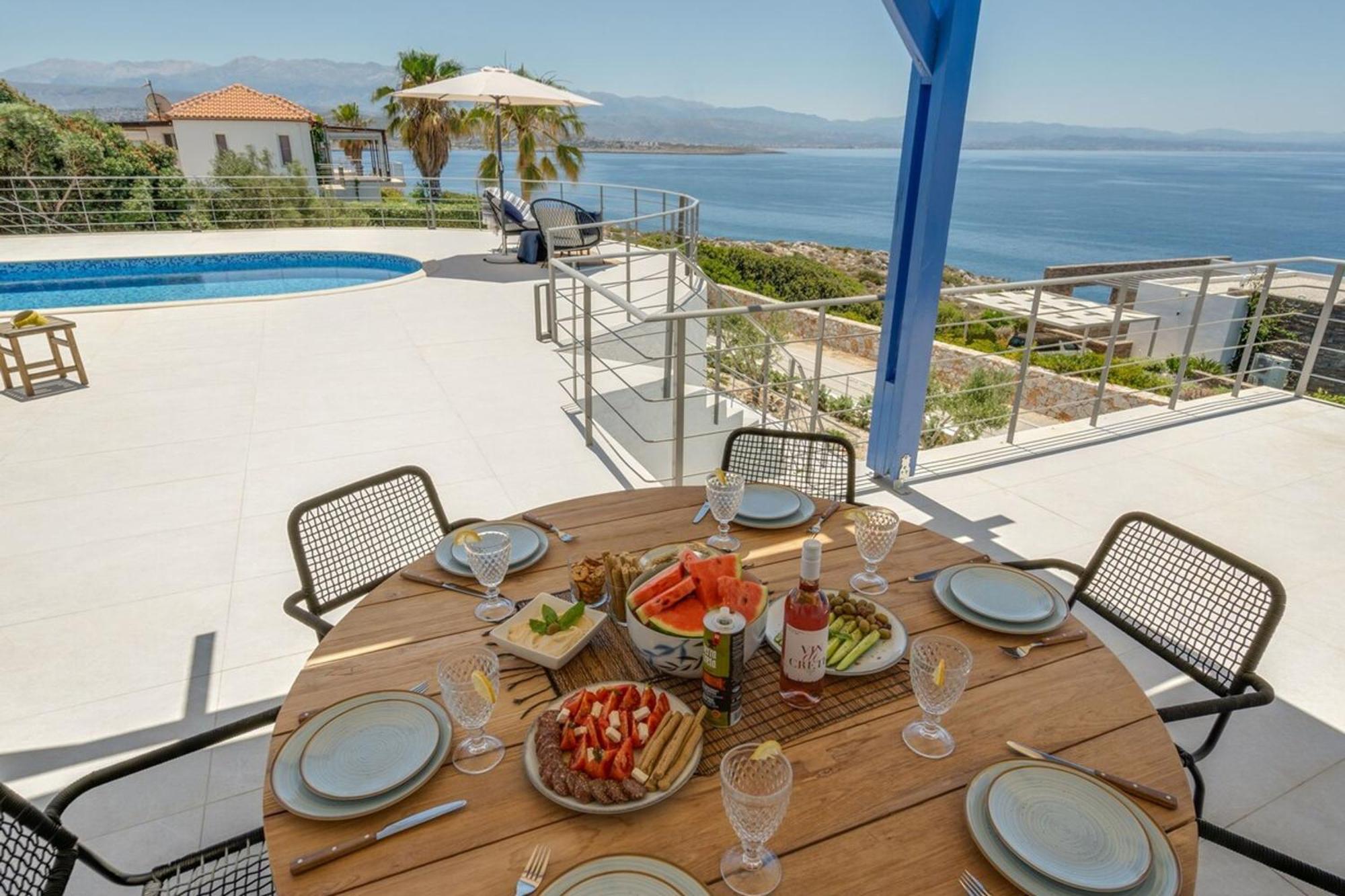 Villa Hemera Ocean View Private Heated Pool Chorafakia Eksteriør bilde