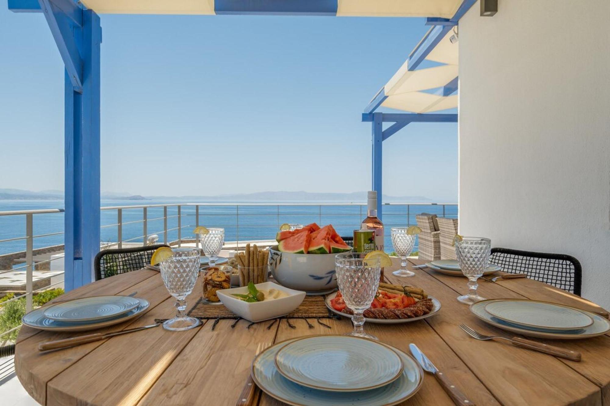 Villa Hemera Ocean View Private Heated Pool Chorafakia Eksteriør bilde