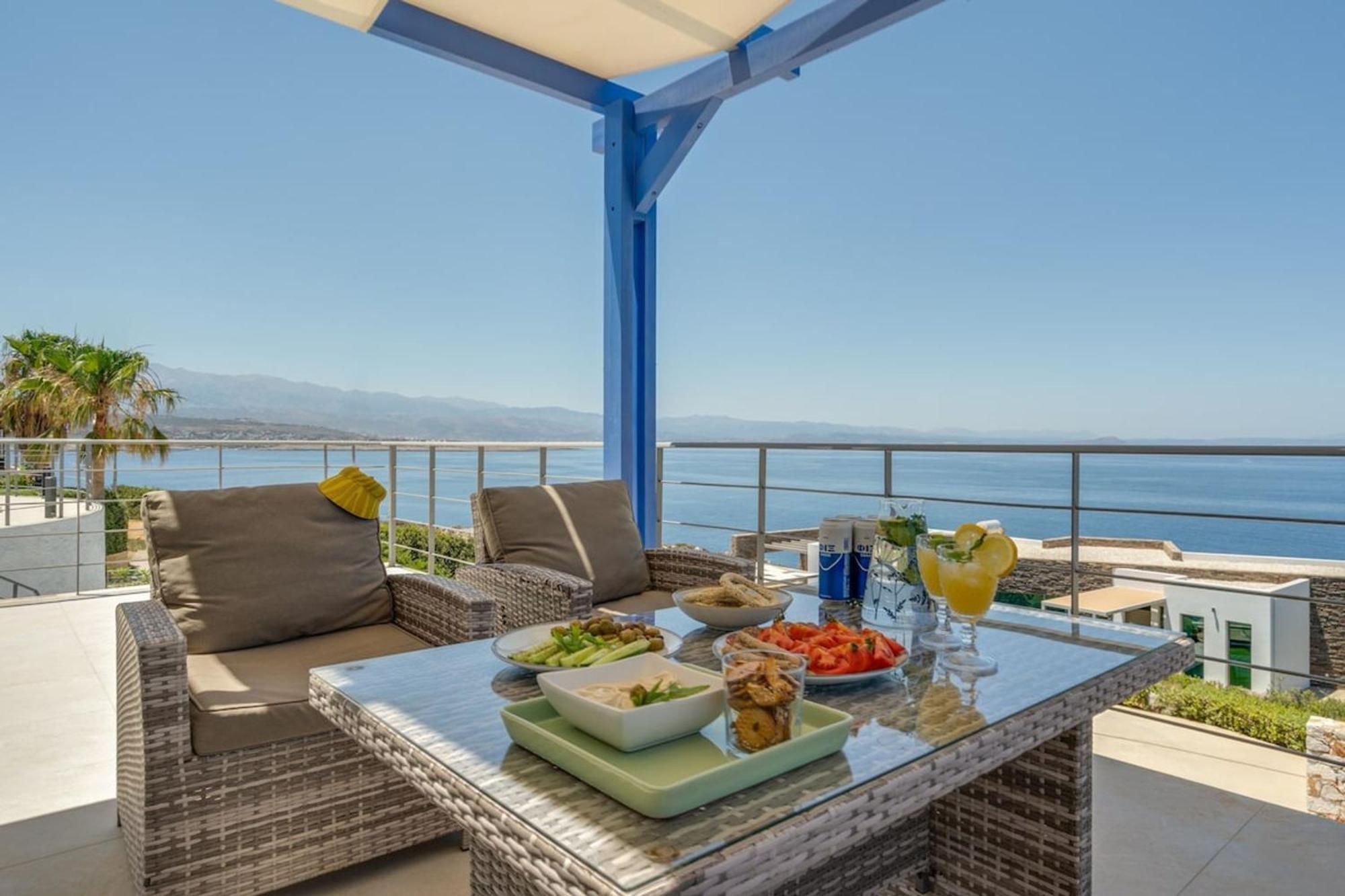 Villa Hemera Ocean View Private Heated Pool Chorafakia Eksteriør bilde