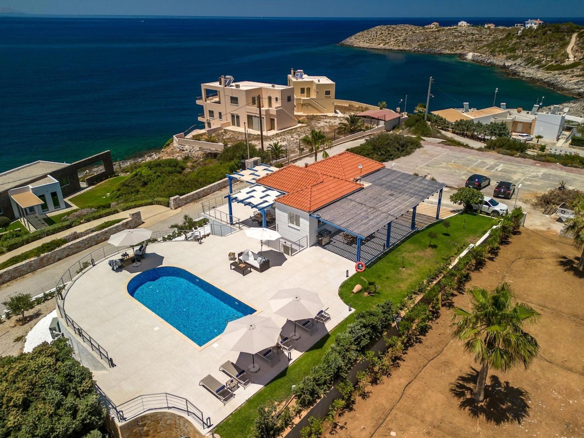 Villa Hemera Ocean View Private Heated Pool Chorafakia Eksteriør bilde