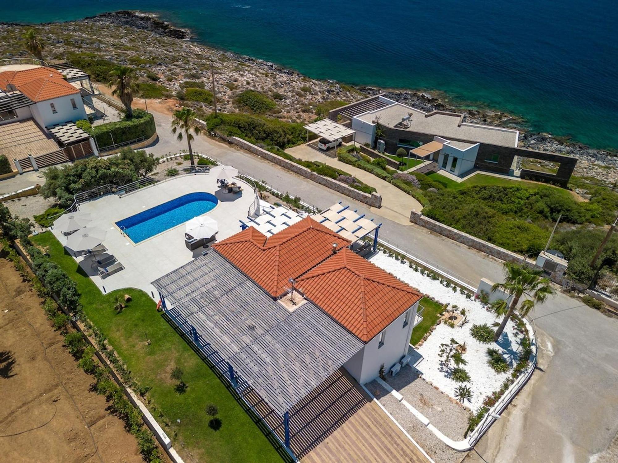 Villa Hemera Ocean View Private Heated Pool Chorafakia Eksteriør bilde