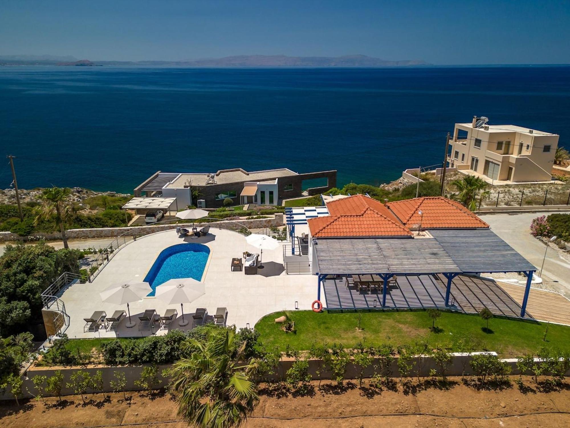 Villa Hemera Ocean View Private Heated Pool Chorafakia Eksteriør bilde