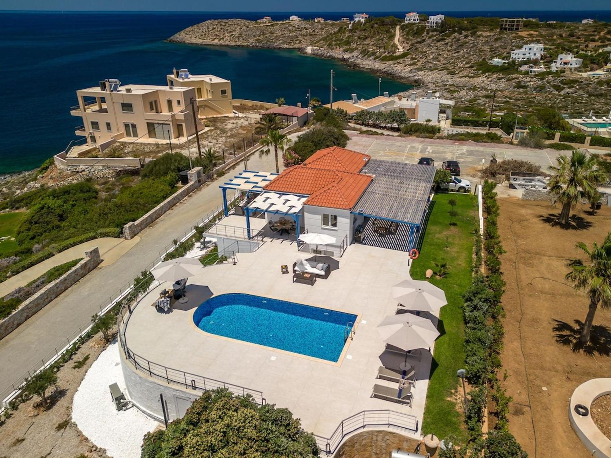 Villa Hemera Ocean View Private Heated Pool Chorafakia Eksteriør bilde